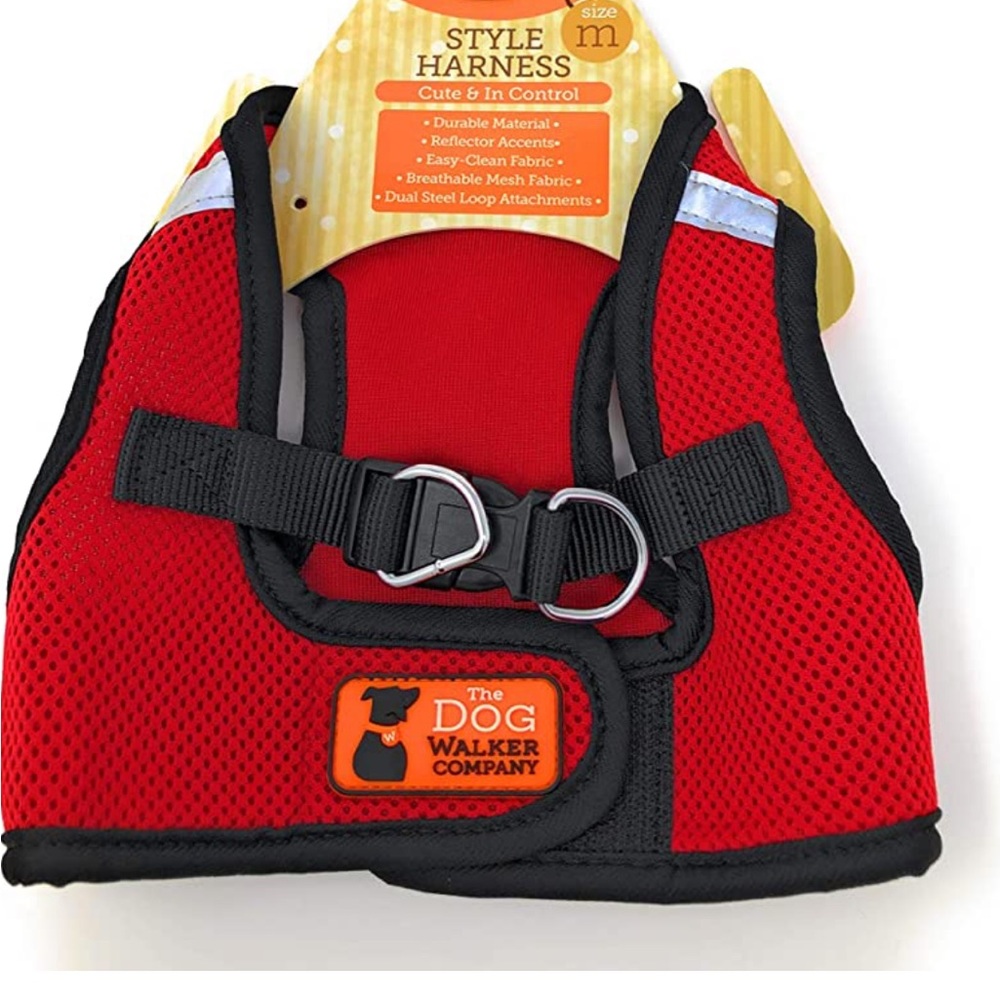 The Dog Walker Company Step in Harness - red size medium